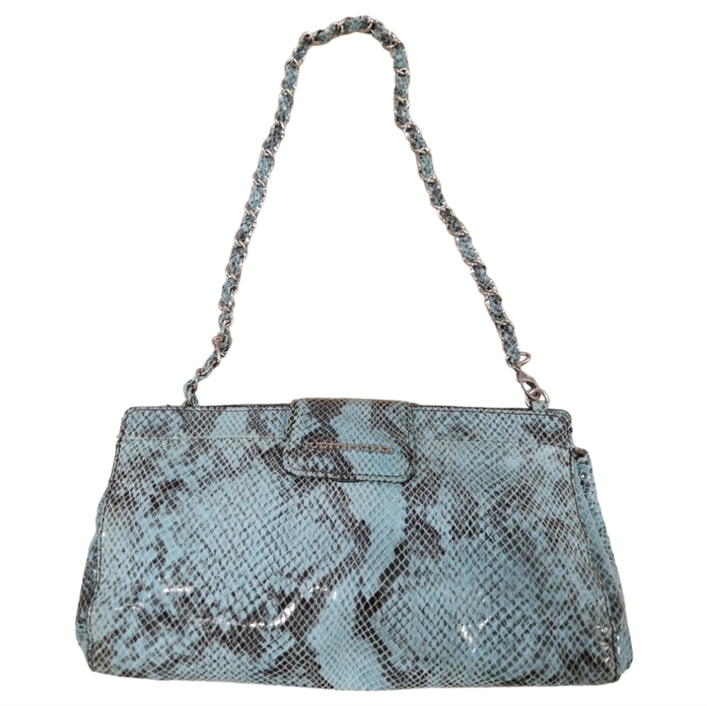 JUDITH RIPKA Snakeskin Python Embossed Leather Shoulder Bag - Picture 2 of 15